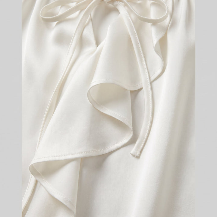Liora | Satin Ruffle Blouse