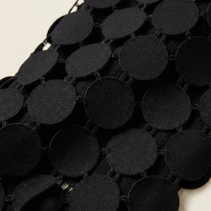 Luna | Luxe Midi Skirt High Waist, Laser Cut Design