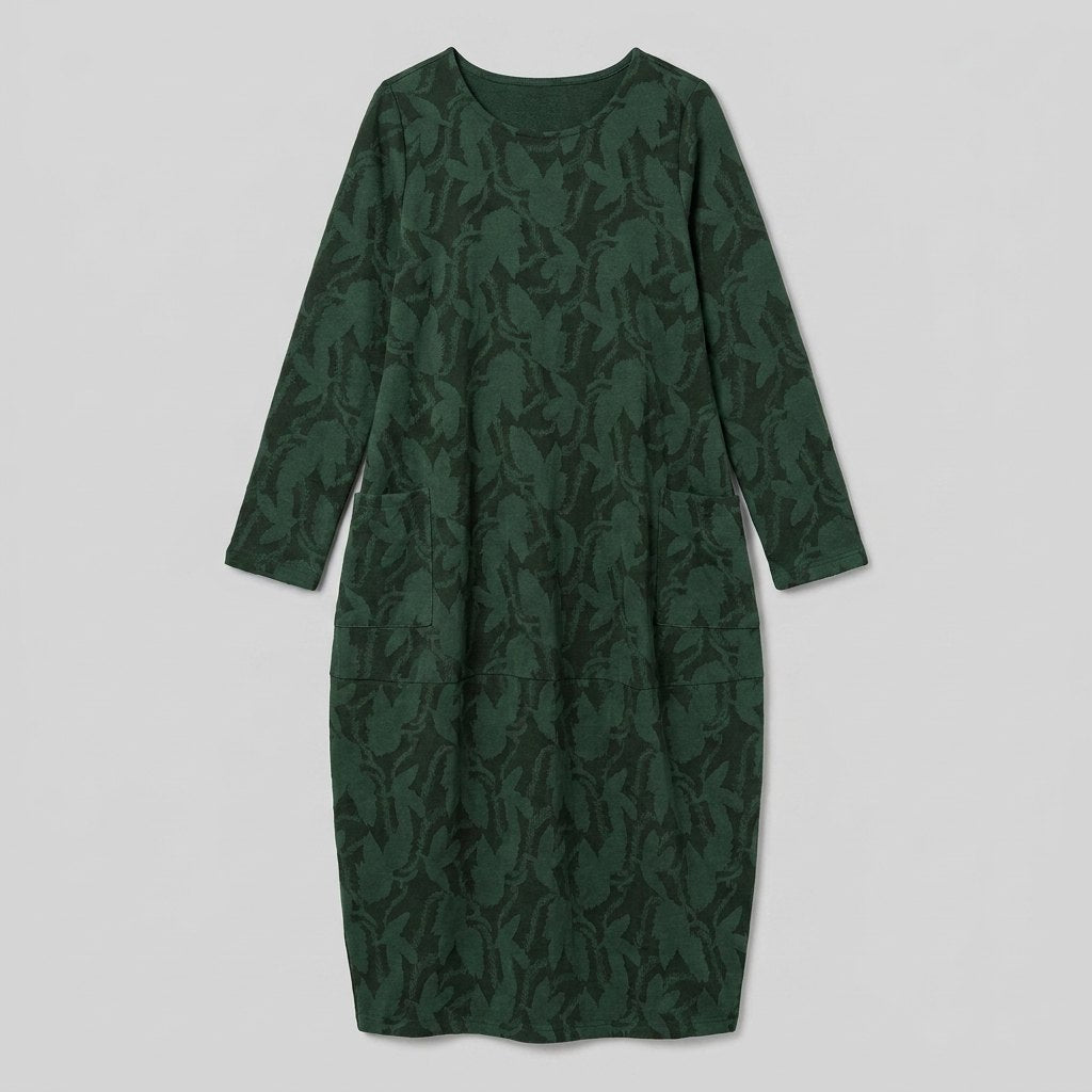 Luna Midi Dress | Soft Cotton Blend, Floral Print, Relaxed Fit