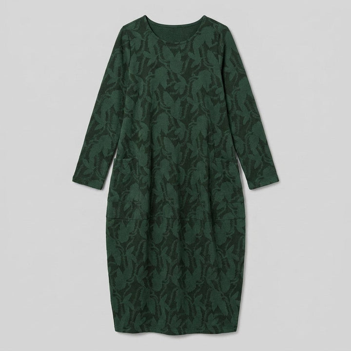Luna Midi Dress | Soft Cotton Blend, Floral Print, Relaxed Fit