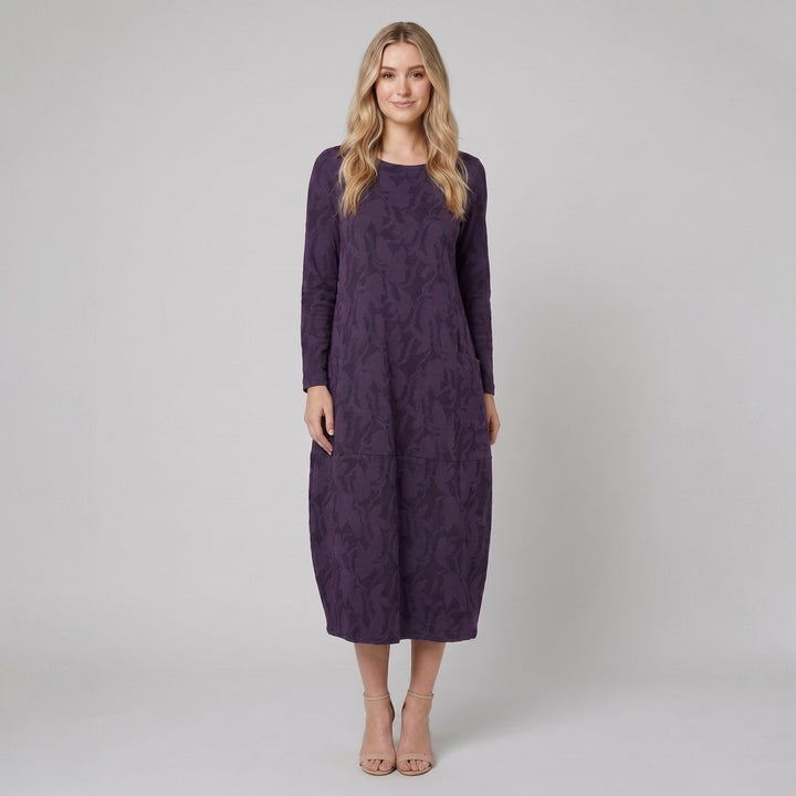 Luna midi dress floral purple