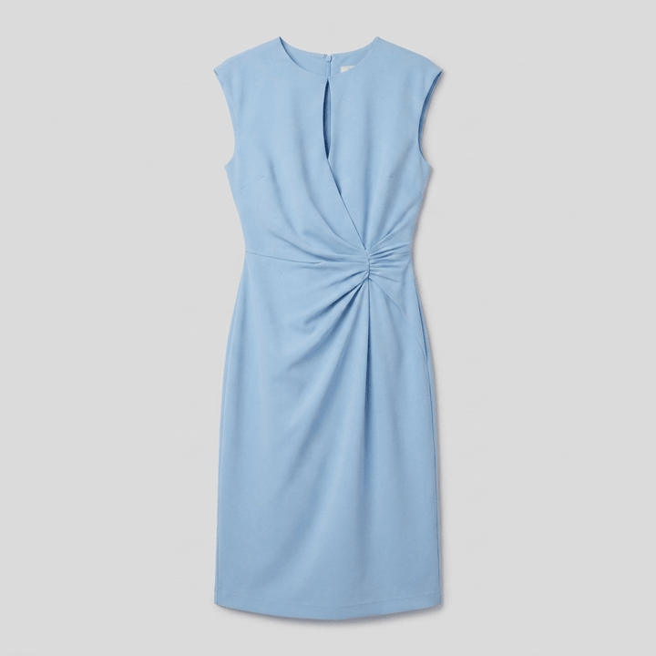 Mara Chic Dress | Lightweight Black Midi Dress for Women, Versatile Summer Elegance