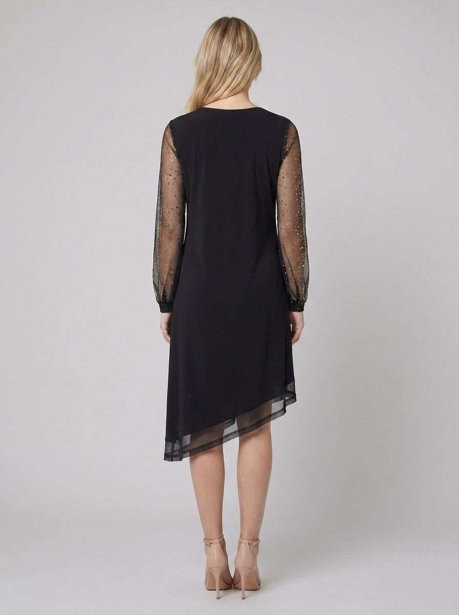 Matilda | evening dress with sheer sleeves