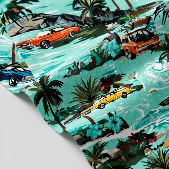Maverick Hawaiian Shirt | Vintage Car Print, Lightweight, Regular Fit