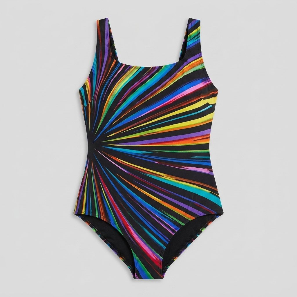 Mira striped beach cover up swimsuit black