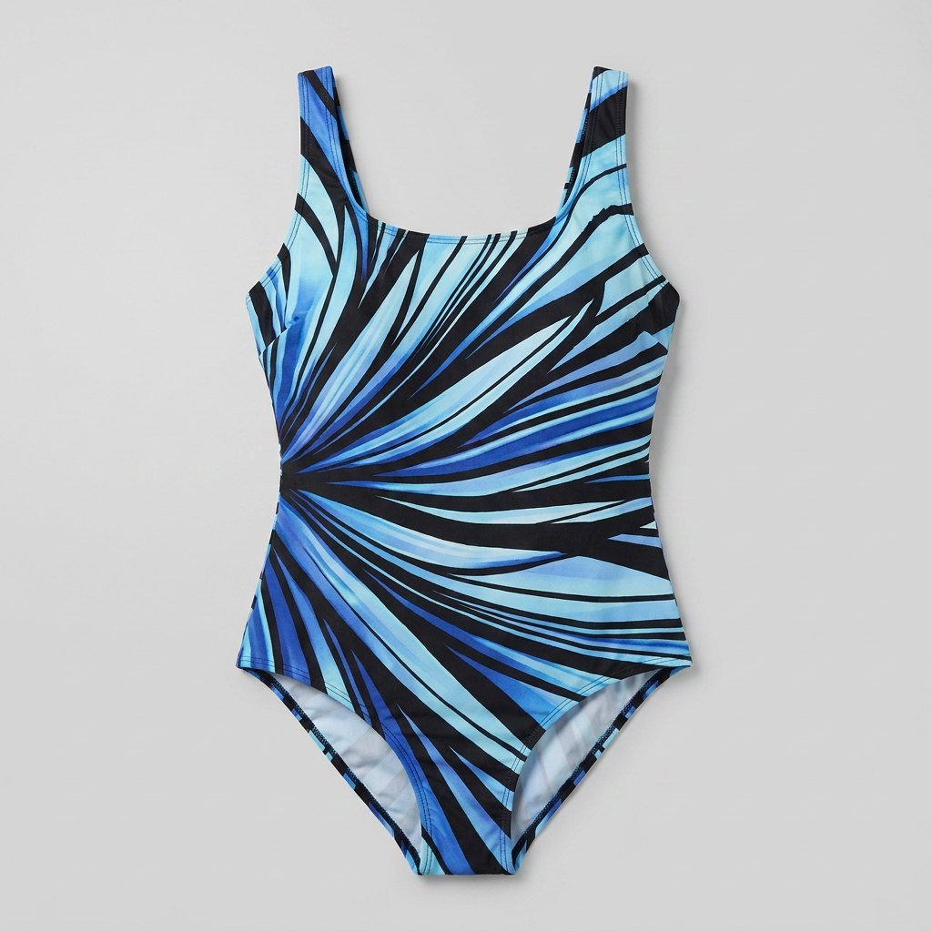 Mira striped beach cover up swimsuit blue
