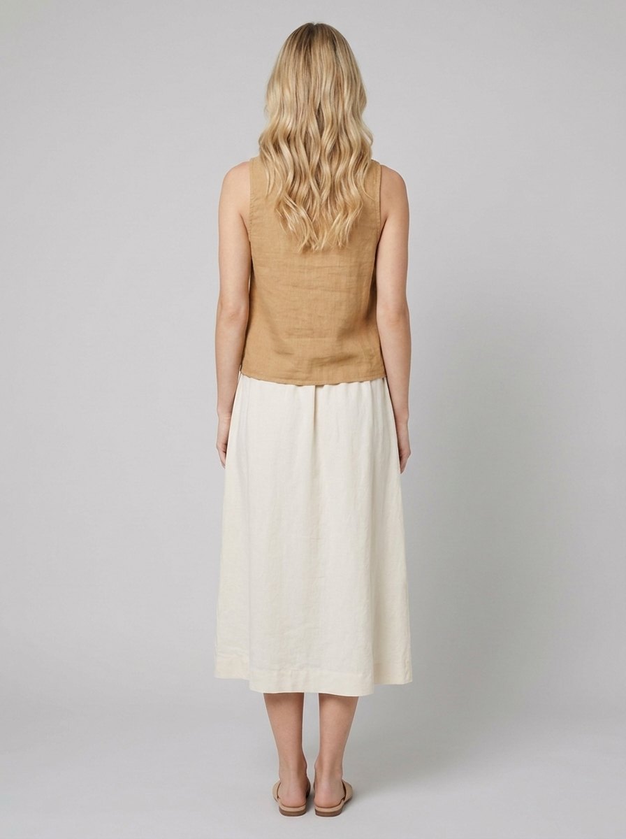 Mira Women's Blouse | Linen, Tailored Fit, Bow Tie Detail