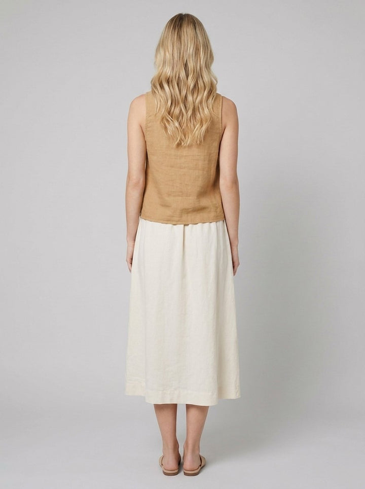 Mira Women's Blouse | Linen, Tailored Fit, Bow Tie Detail