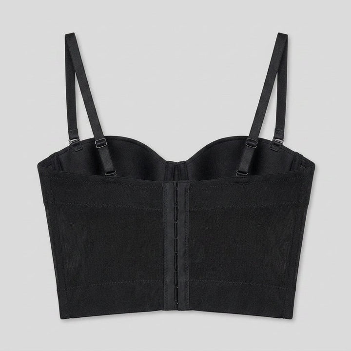 Mira | Bustier Top Mesh Underwire Design, Form-Fitting Silhouette