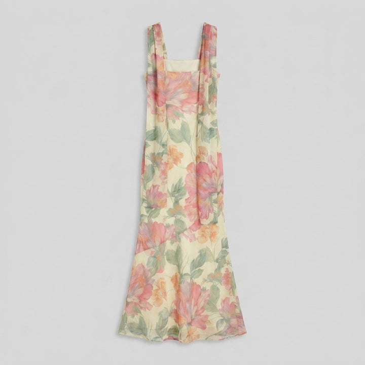 Mira | Maxi Dress Floral Print, Adjustable Straps for Wedding Guests and Summer Events