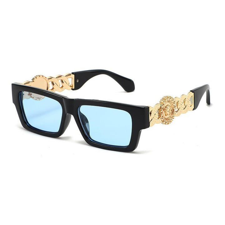 Mona square sunglasses blue lens