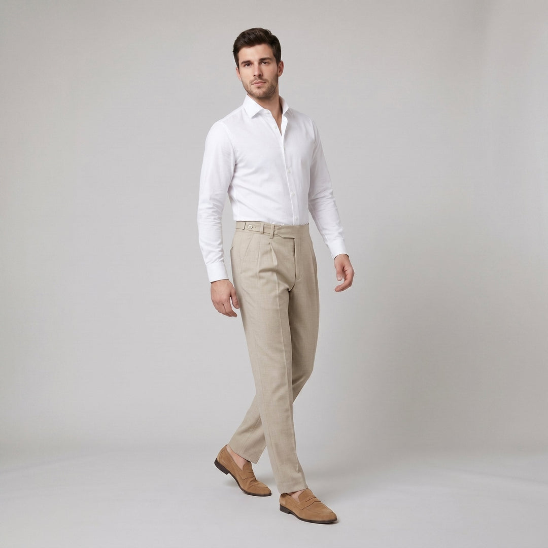 Noble Naples Pants | High-Waist, Straight Fit, Lightweight Polyester