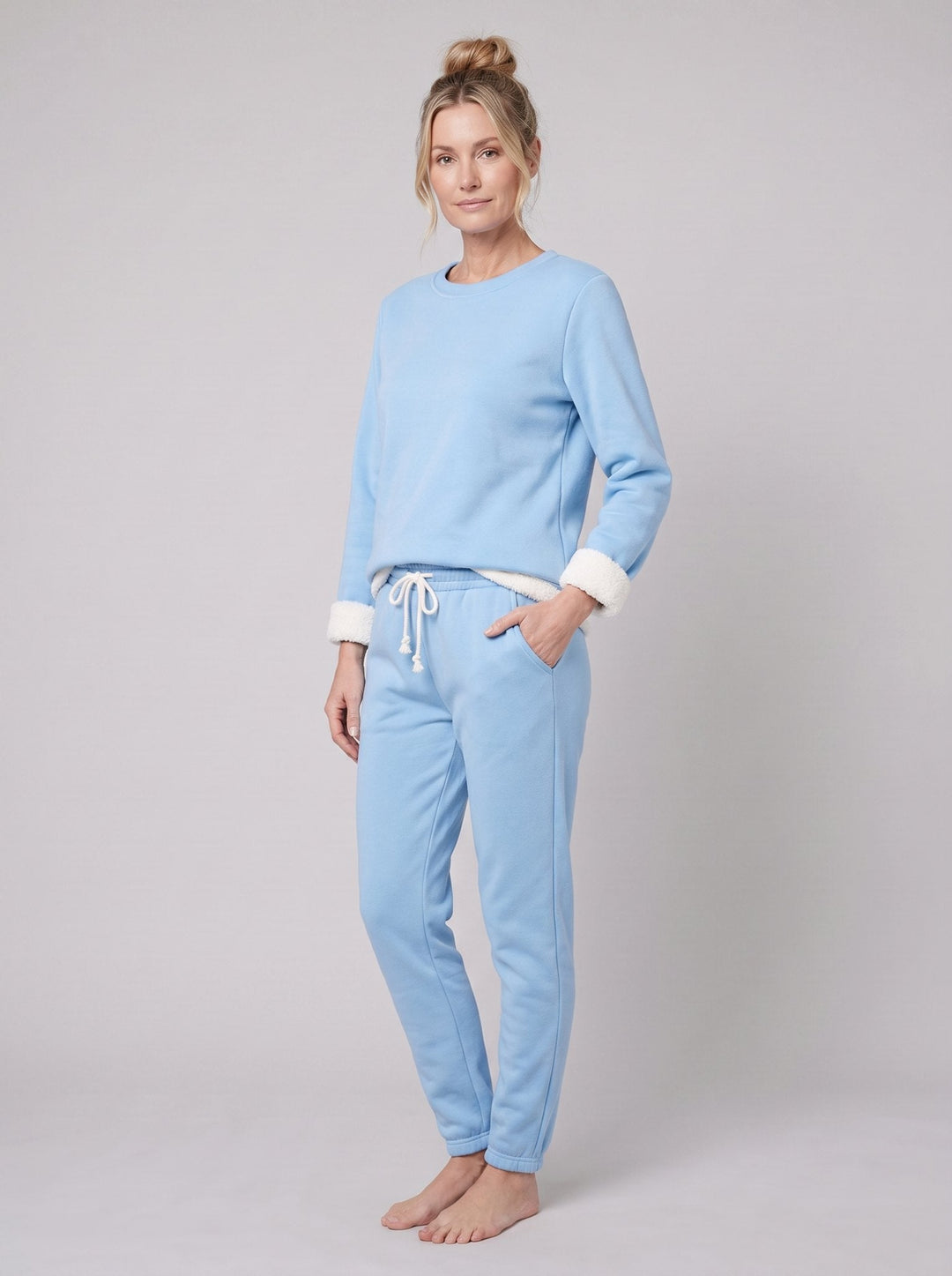 Noellee comfortable lounge set in light blue
