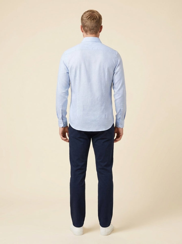 Paxon Men's Shirt | Performance Stretch, Wrinkle-Resistant Light Blue