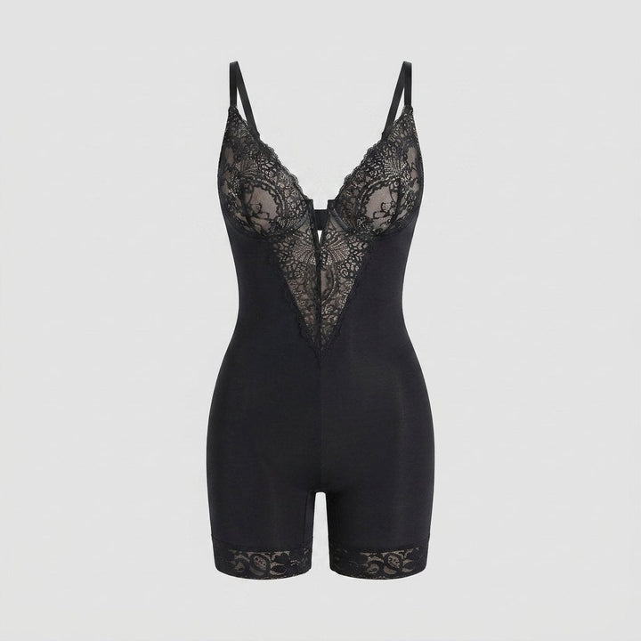 Poppy lace short bodysuit black
