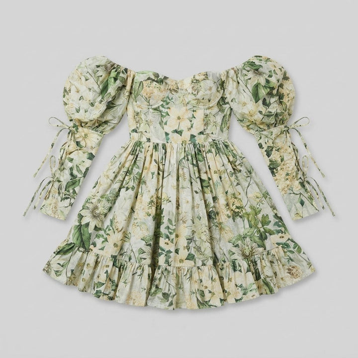 Primavera Vigil Dress | Cotton Mini with Ruffled Circle Skirt for Wedding Guests