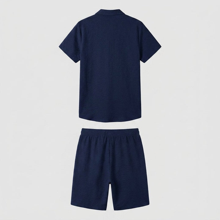 Relaxtic | Mens Shirt and Shorts Set Woven Material, Regular Fit