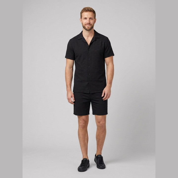 Relaxtic | Mens Shirt and Shorts Set Woven Material, Regular Fit