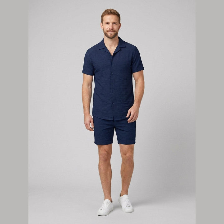 Relaxtic | Mens Shirt and Shorts Set Woven Material, Regular Fit
