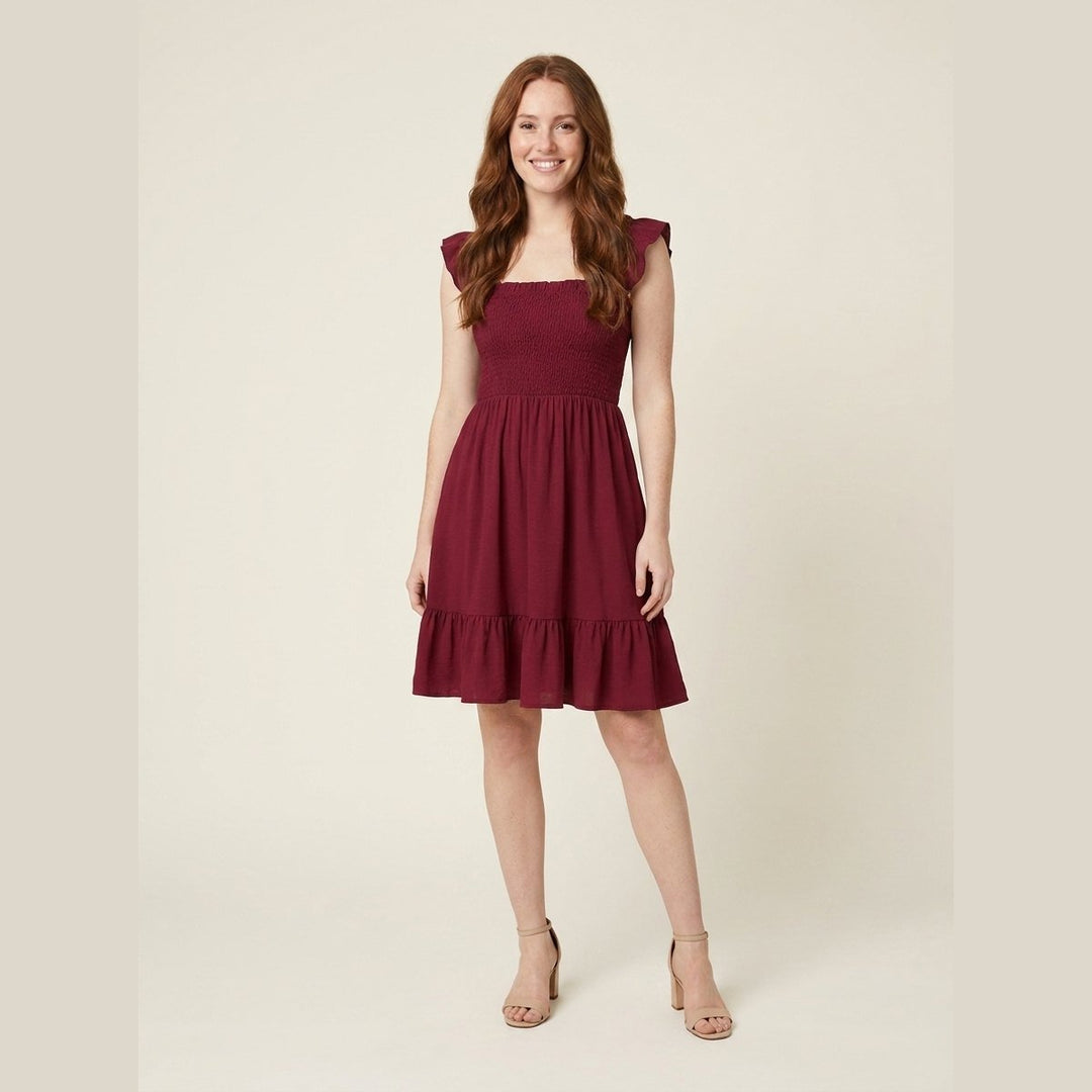 Rosa A-Line Dress burgundy
