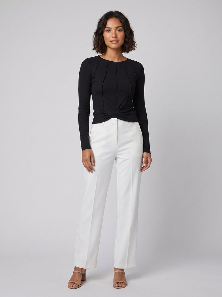 Rosa long sleeve top black