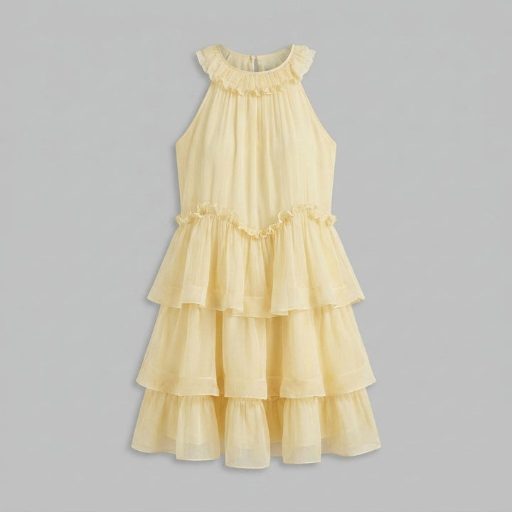 Rosa | Mini Dress Layered Chiffon, Retro-Inspired Summer Dress for Women