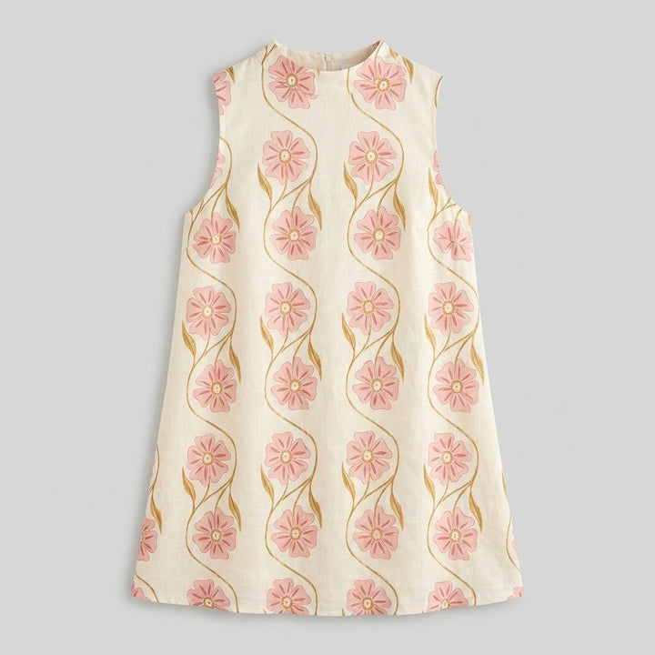Rosa | Womens Dress Sleeveless, Romantic Print, Woven Fabric