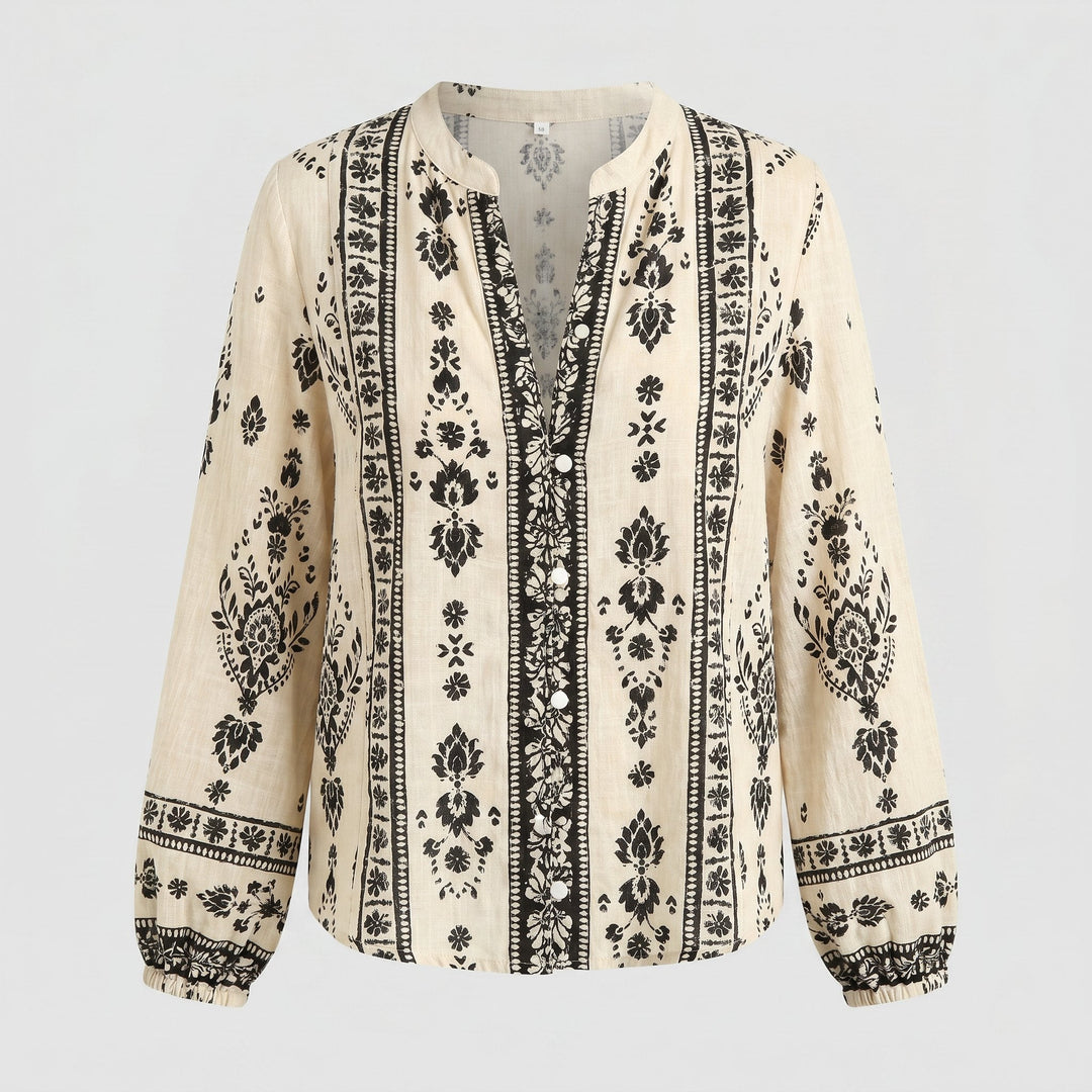 Rosie | Elegant Floral Printed Blouse Long Sleeves