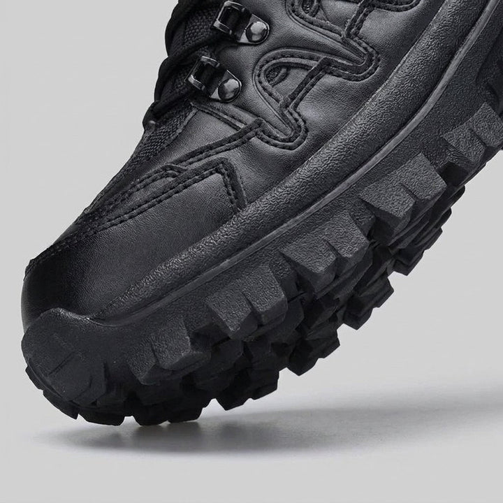 Rugged | Hiking Boots for Men Waterproof Leather, Shock Absorption