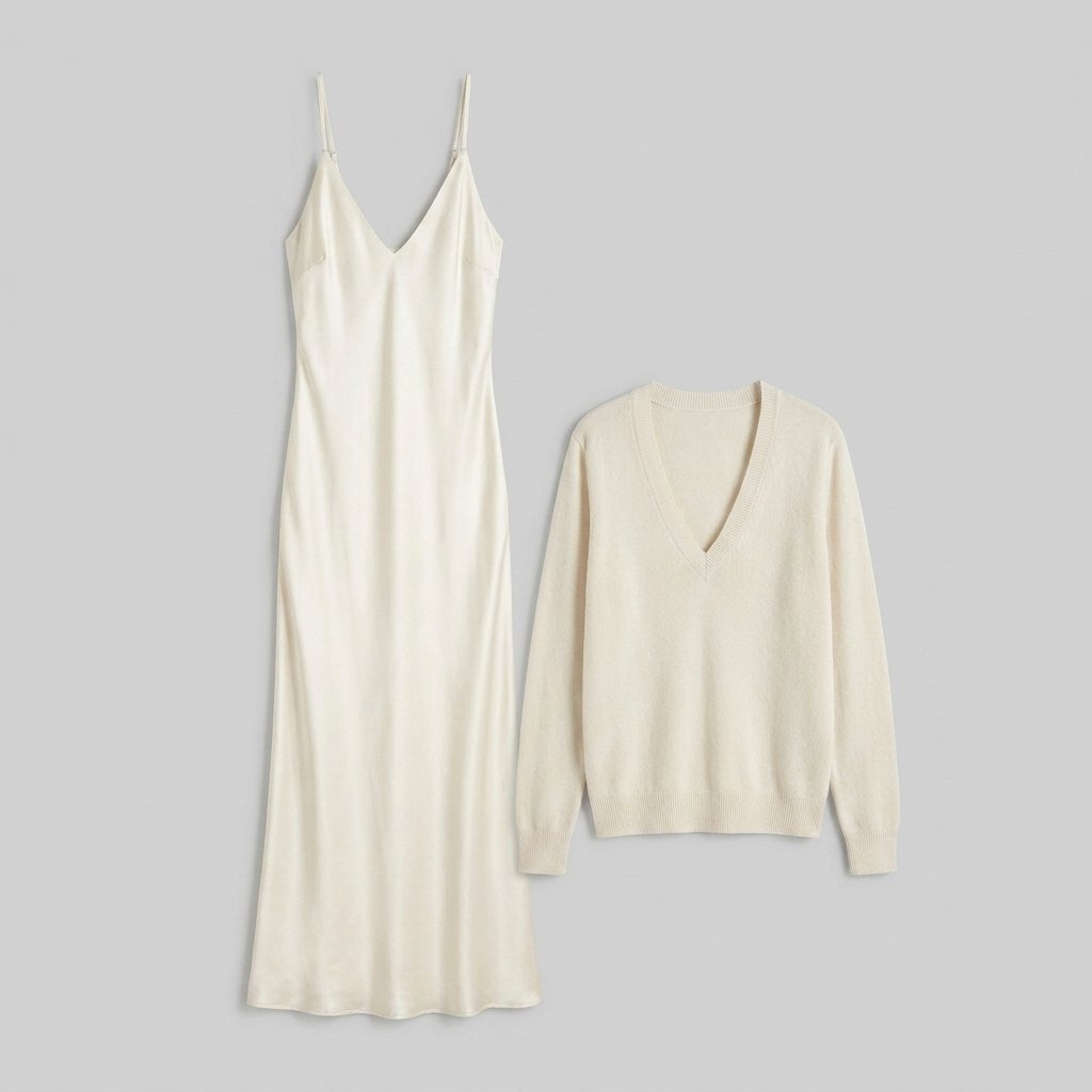 Satin Elegance Midi Dress | Flattering Fit, Includes Matching Sweater