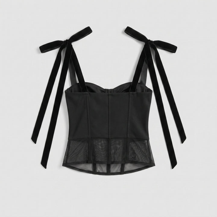 Sema | Cami Crop Top Mesh, Slim Fit