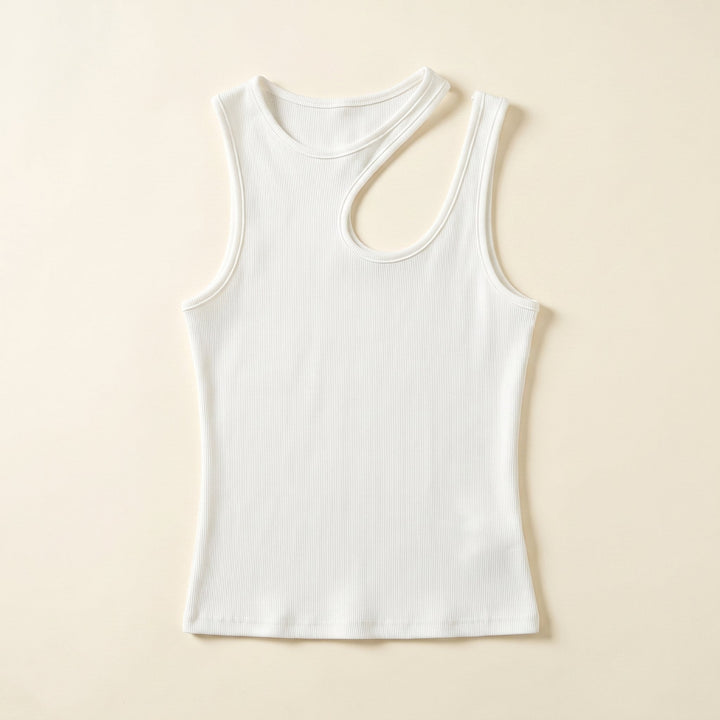 Sema | Cutout Tank Top Semi-Sheer, Slim Fit