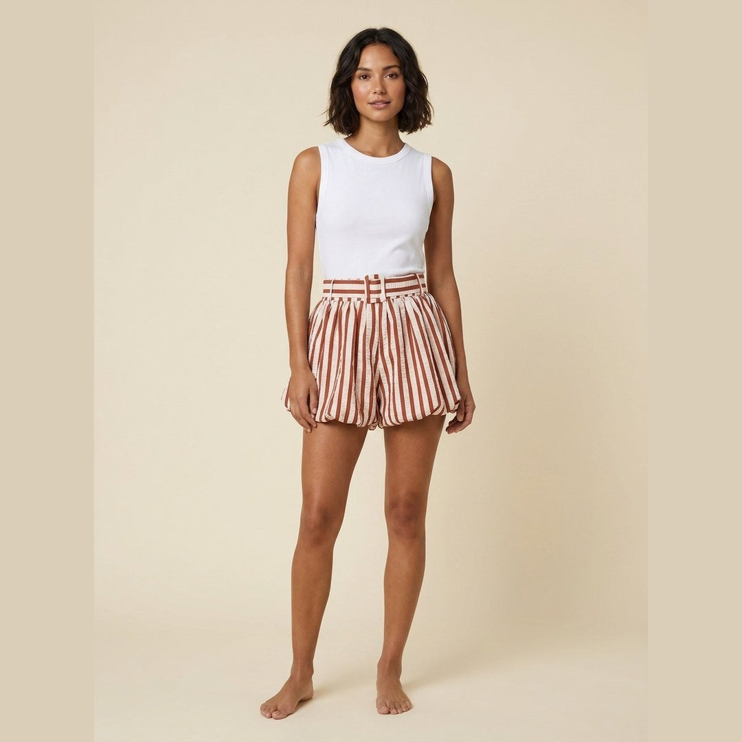 Sierra shorts rust red striped front