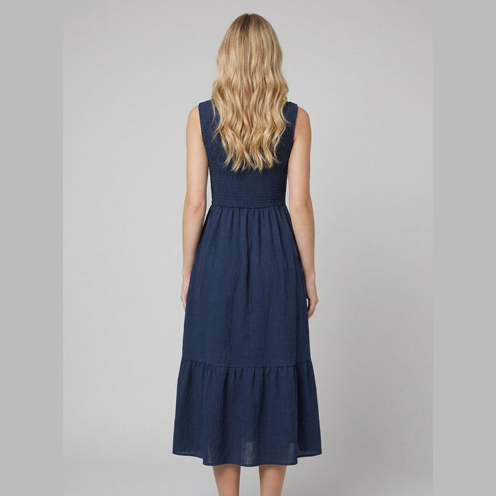 Sleek Aline Dress | Sleeveless, Midi Length, Flowy Polyester Summer Dress for Women