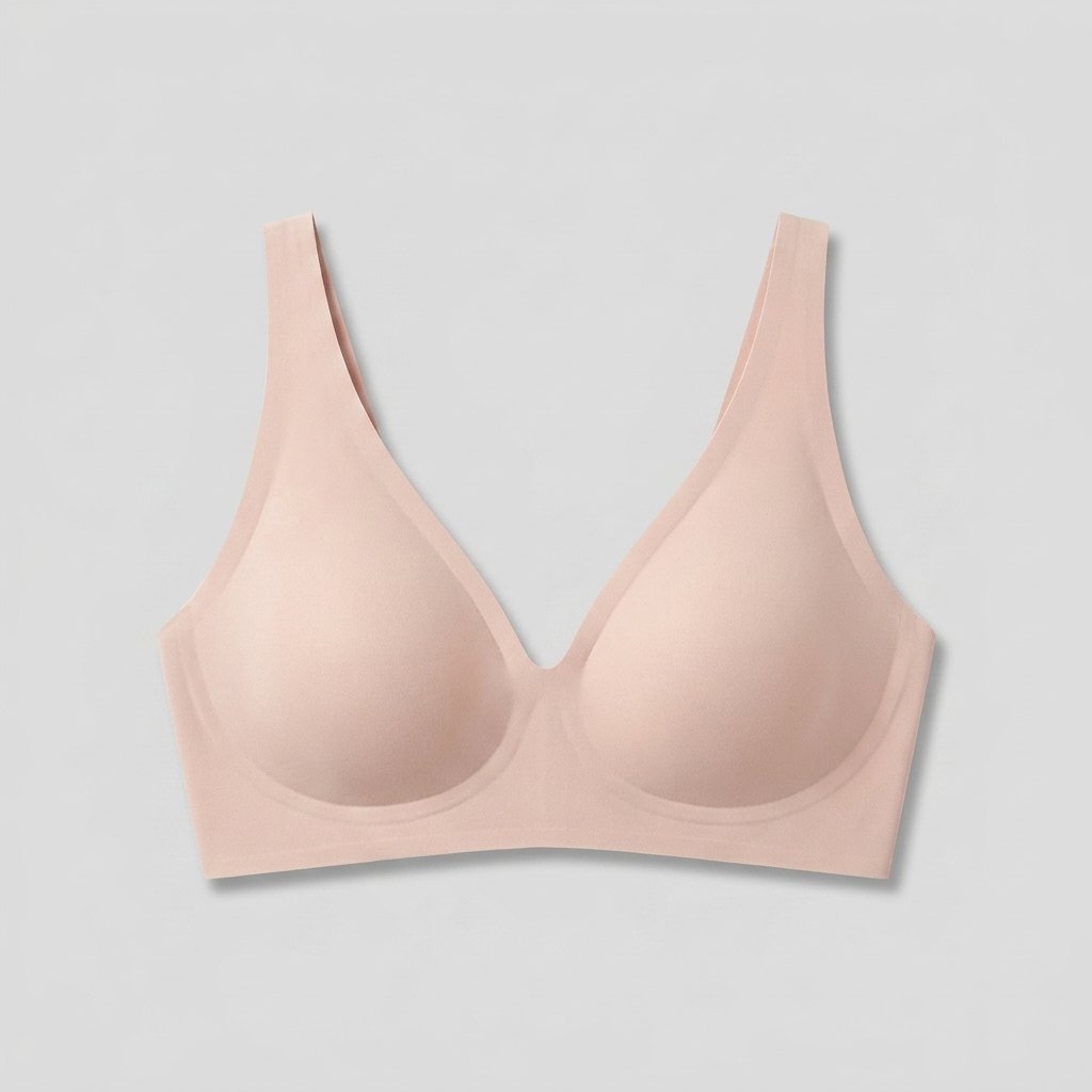 Sleek Deep V Bra Nude Pink seamless wireless