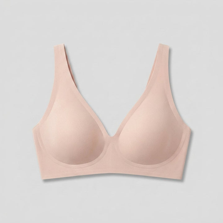 Sleek Deep V Bra Nude Pink seamless wireless