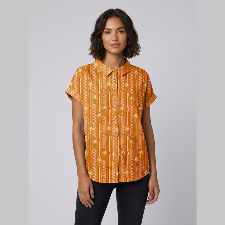 Sola blouse Peter Pan collar yellow stripes