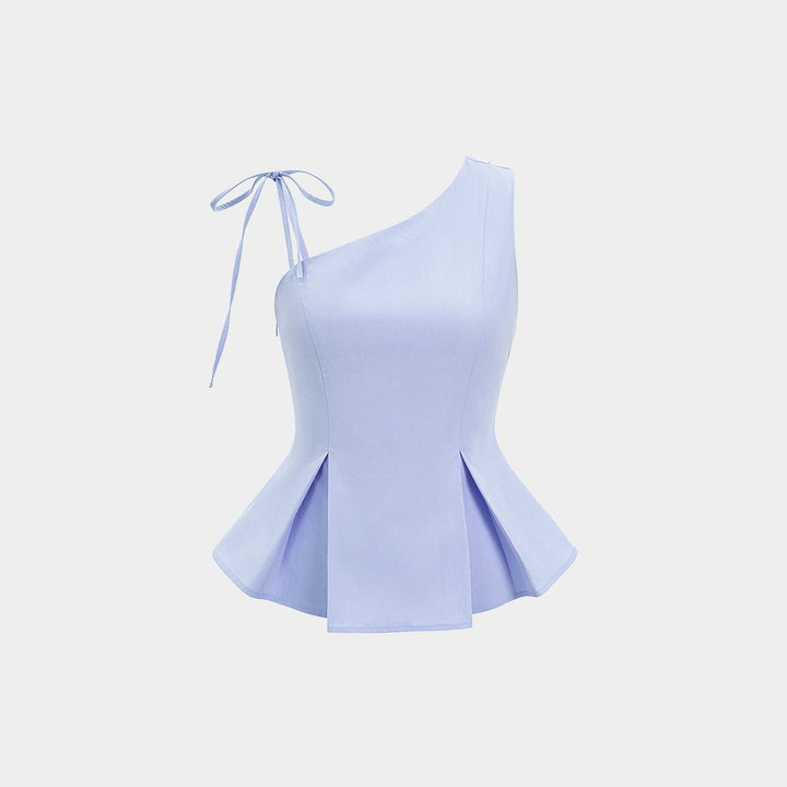 Sola | Tank Top Asymmetrical Tie-Up, Soft and Breathable