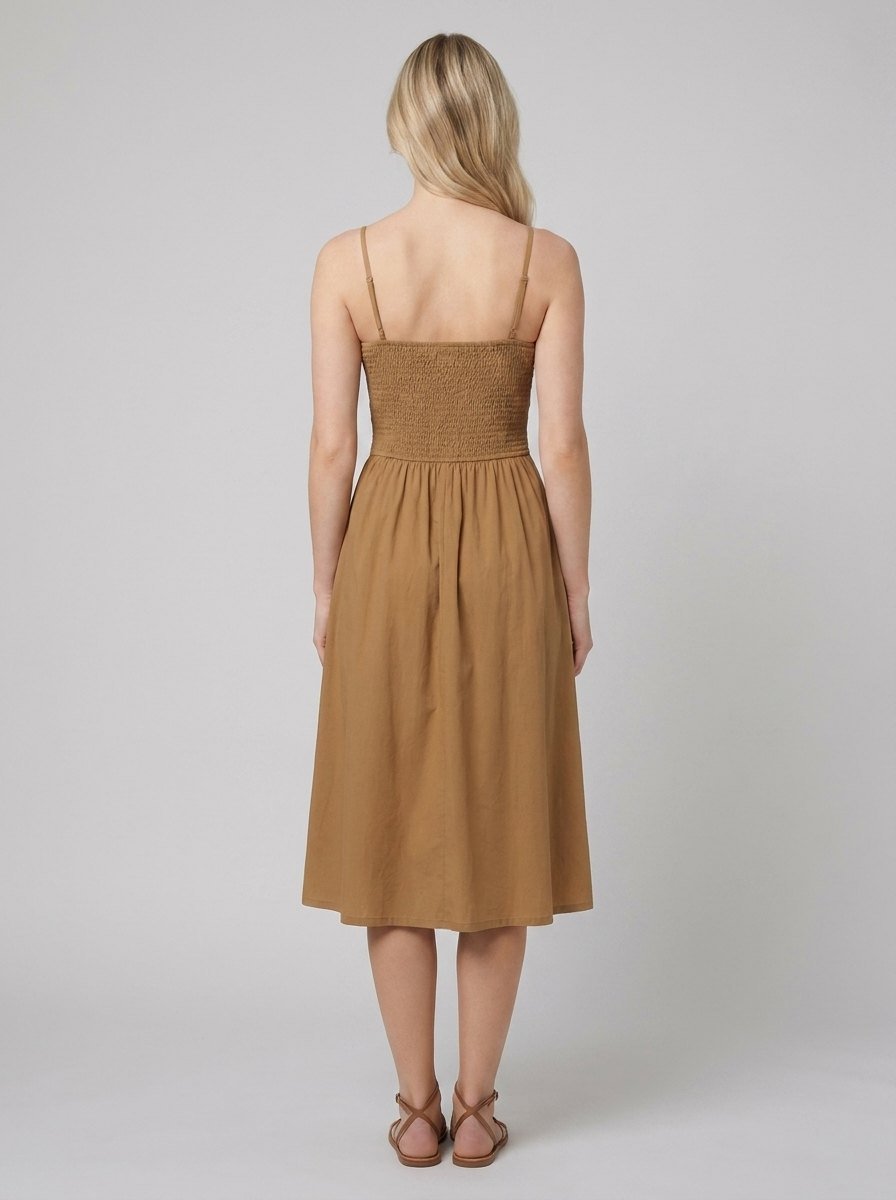 Soleil | Women's Dress Flowy A-Line, Spaghetti Strap Summer Dress
