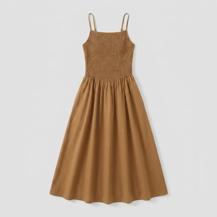 Soleil | Women's Dress Flowy A-Line, Spaghetti Strap Summer Dress