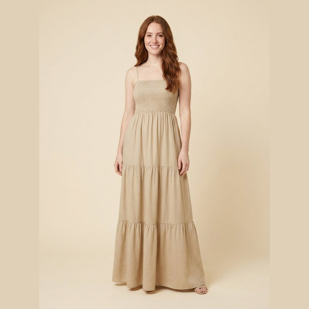 Soleil boho summer dress khaki