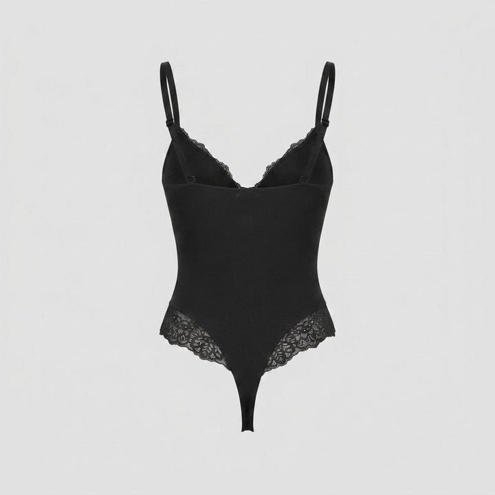 Svelte | Lace Bodysuit Deep V-Neck, Breathable High-Stretch Design