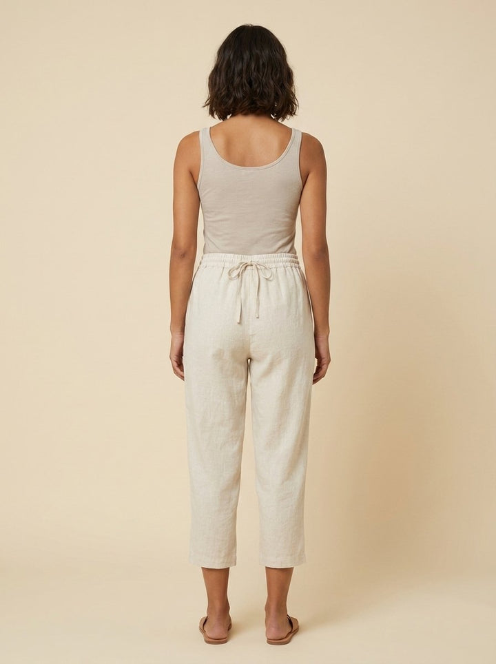 Talia Capri Pants | Linen, Loose Fit, Cropped Tapered