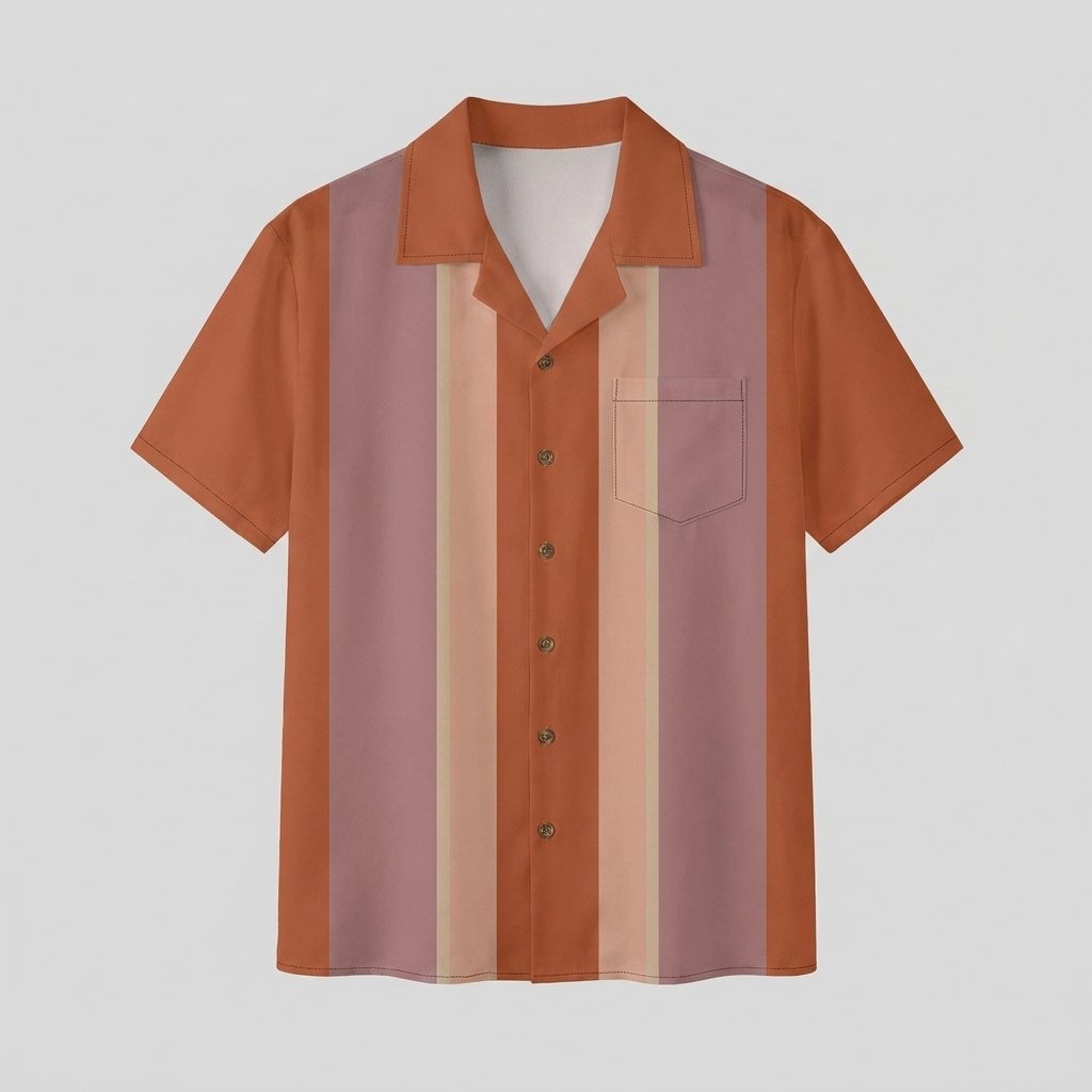 Talon | Vintage Camp Collar Shirt Lightweight Polyester, Tall Fit, Short Sleeve