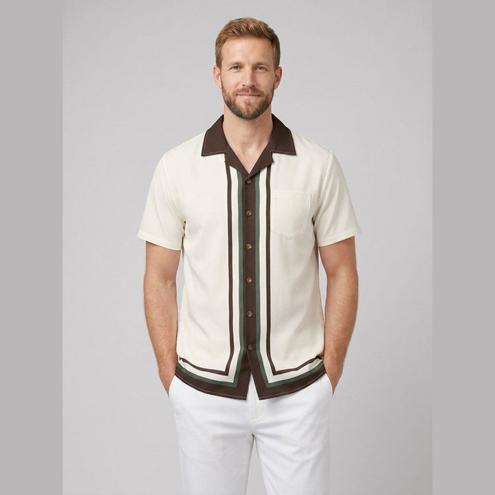 Tango | Men's Shirt Tall Fit, Lightweight Polyester, Camp Collar