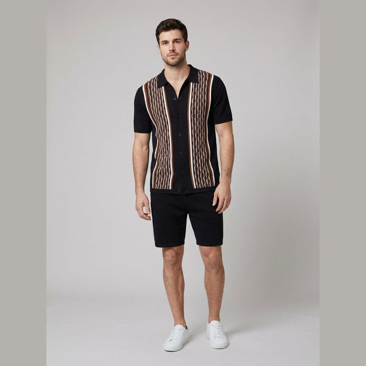 Tango | Men's Suit Knitted Fabric, Regular Fit, Monochromatic Design