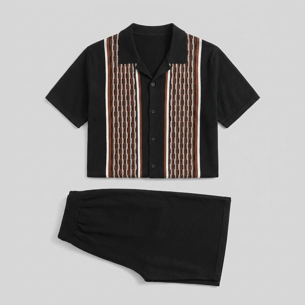 Tango | Men's Suit Knitted Fabric, Regular Fit, Monochromatic Design