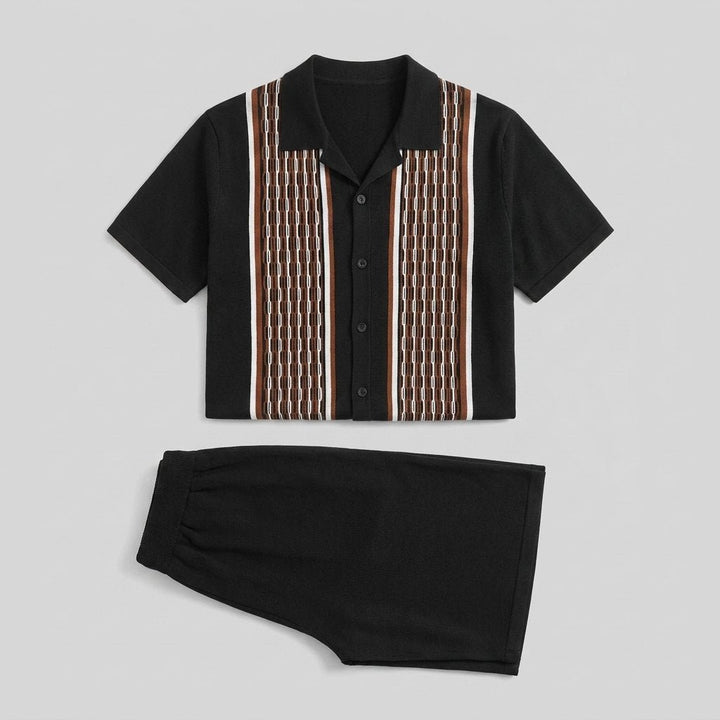 Tango | Men's Suit Knitted Fabric, Regular Fit, Monochromatic Design