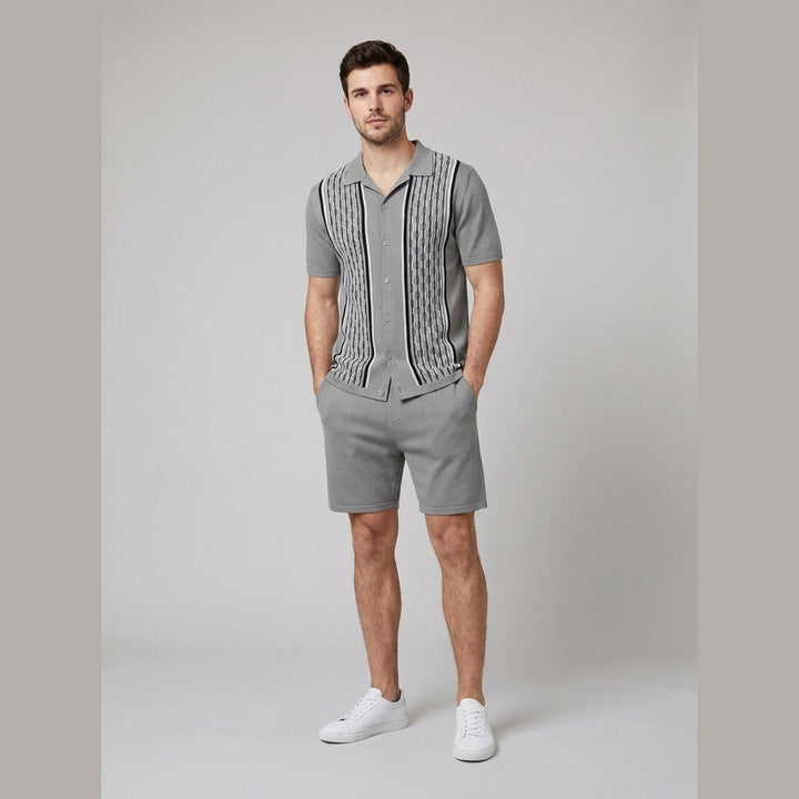 Tango | Men's Suit Knitted Fabric, Regular Fit, Monochromatic Design