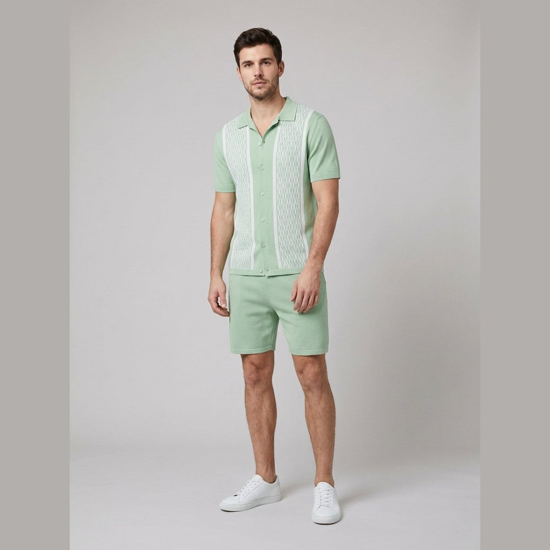 Tango | Men's Suit Knitted Fabric, Regular Fit, Monochromatic Design